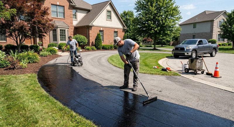 Blacktop Driveway Sealing in Columbus, OH
